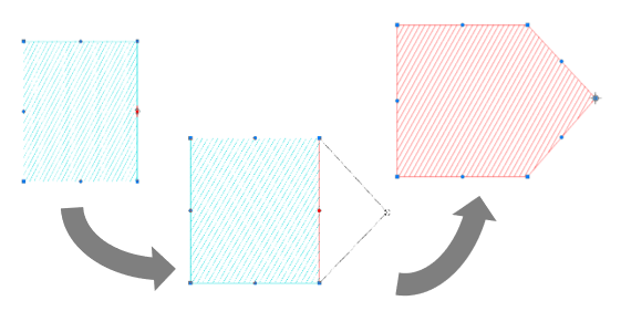 ハッチング図形を自由に変形可能に！